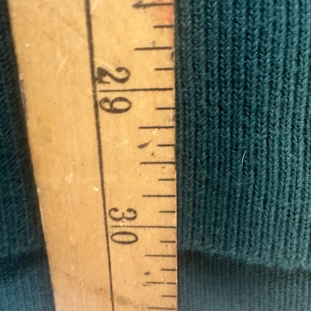 Duluth Trading Co Womens XL Forest Green V-Neck Tunic Sweater Cotton Blend